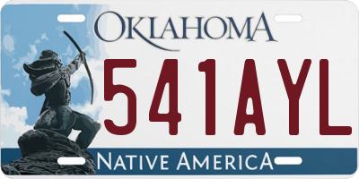 OK license plate 541AYL
