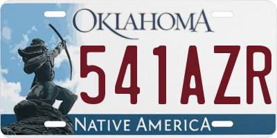 OK license plate 541AZR