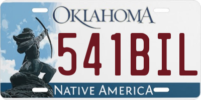 OK license plate 541BIL
