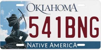 OK license plate 541BNG