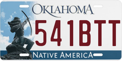 OK license plate 541BTT