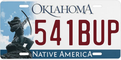 OK license plate 541BUP