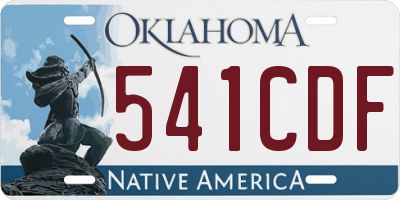 OK license plate 541CDF