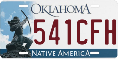 OK license plate 541CFH