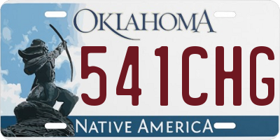 OK license plate 541CHG