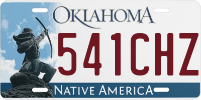 OK license plate 541CHZ