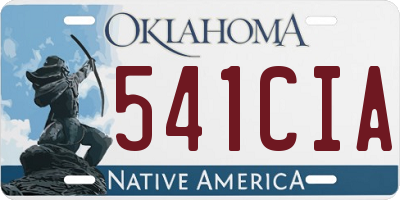 OK license plate 541CIA