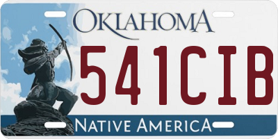 OK license plate 541CIB