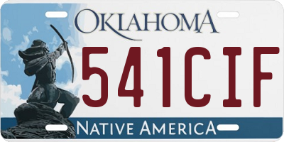 OK license plate 541CIF