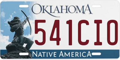 OK license plate 541CIO