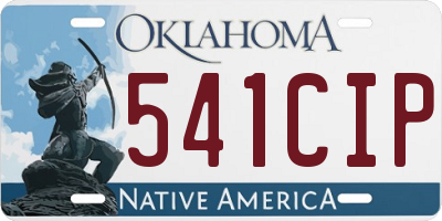 OK license plate 541CIP