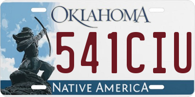 OK license plate 541CIU