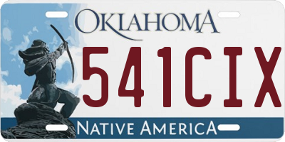 OK license plate 541CIX