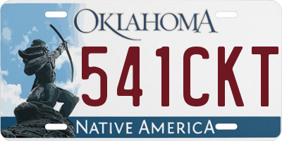 OK license plate 541CKT