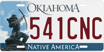 OK license plate 541CNC