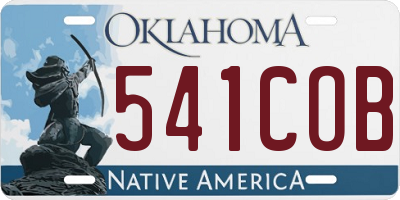 OK license plate 541COB