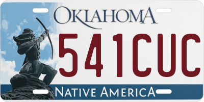 OK license plate 541CUC