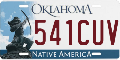 OK license plate 541CUV