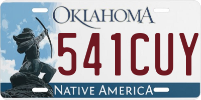 OK license plate 541CUY