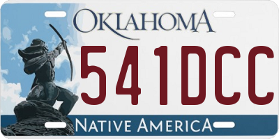 OK license plate 541DCC