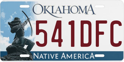 OK license plate 541DFC