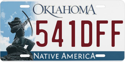 OK license plate 541DFF