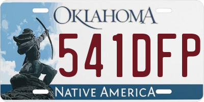 OK license plate 541DFP