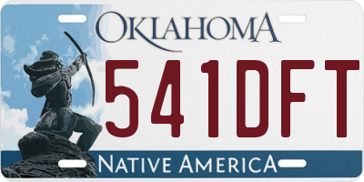 OK license plate 541DFT