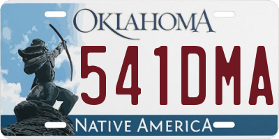 OK license plate 541DMA
