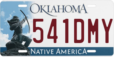 OK license plate 541DMY