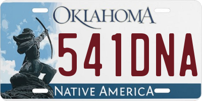 OK license plate 541DNA