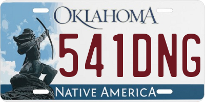 OK license plate 541DNG
