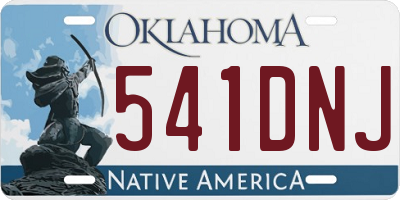 OK license plate 541DNJ