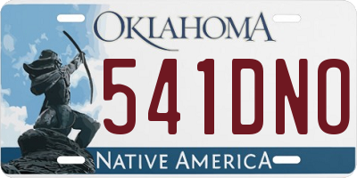 OK license plate 541DNO