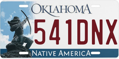 OK license plate 541DNX