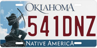 OK license plate 541DNZ