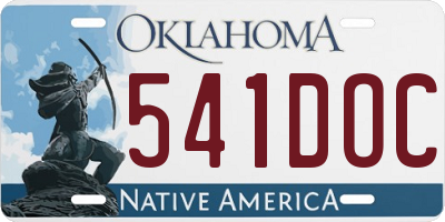 OK license plate 541DOC