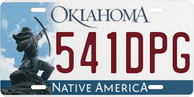 OK license plate 541DPG