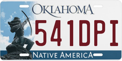 OK license plate 541DPI