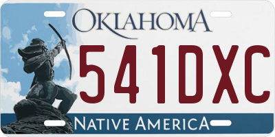 OK license plate 541DXC