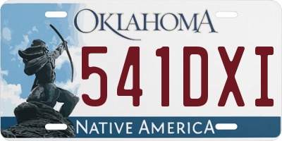 OK license plate 541DXI
