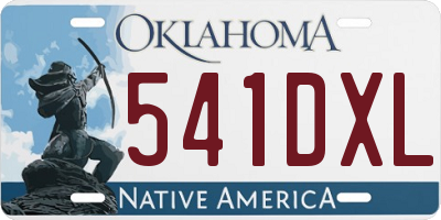 OK license plate 541DXL