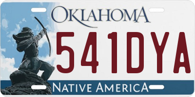 OK license plate 541DYA