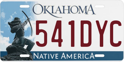 OK license plate 541DYC