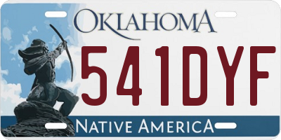 OK license plate 541DYF