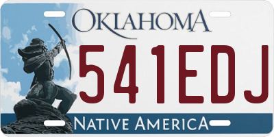 OK license plate 541EDJ