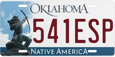 OK license plate 541ESP