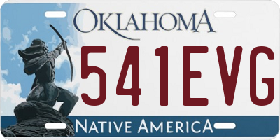 OK license plate 541EVG