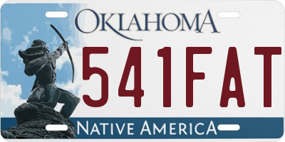 OK license plate 541FAT