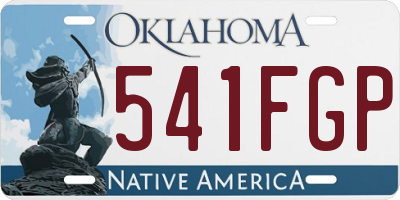 OK license plate 541FGP